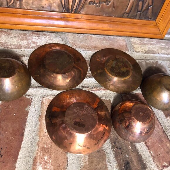 Vintage Chinese copper bowl & saucer - Picture 10 of 14